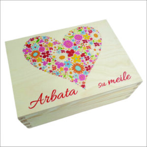 ARBATINĖ 6 SKYRIŲ SU SPAUDA „ARBATA SU MEILE“