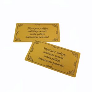AUKSO SPALVOS PLOKŠTELĖ „TIKRAI GERĄ AUKLYTĘ...“