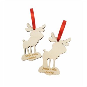 KALĖDINIS ŽAISLIUKAS BRIEDIS „JAUKIŲ IR ŠILTŲ ŠVENČIŲ“