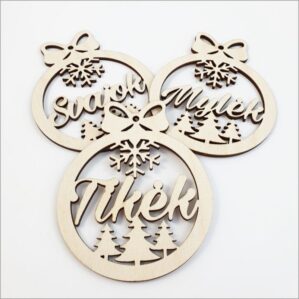 KALĖDINIŲ ŽAISLIUKŲ RINKINYS „TIKĖK, MYLĖK, SVAJOK“