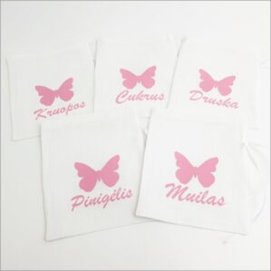 LININIAI MAIŠELIAI KRIKŠTYNŲ KRAITELIUI SU DRUGELIAIS