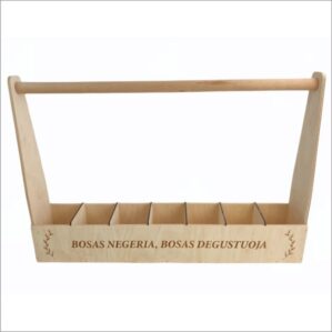 MEDINĖ BUTELIŲ DĖŽĖ „BOSAS NEGERIA, BOSAS DEGUSTUOJA“