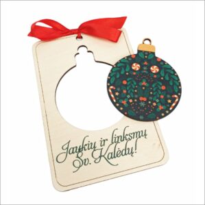 MEDINIS ATVIRUKAS „JAUKIŲ IR LINKSMŲ ŠV.KALĖDŲ“