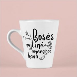 Latte puodelis "Bosės rytinė kava"