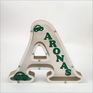 BALTA MEDINĖ TAUPYKLĖ SU RAIDE