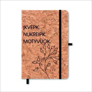 UŽRAŠŲ KNYGUTĖ KAMŠTINIU VIRŠELIU „ĮKVĖPK, NUKREIPK, MOTYVUOK“