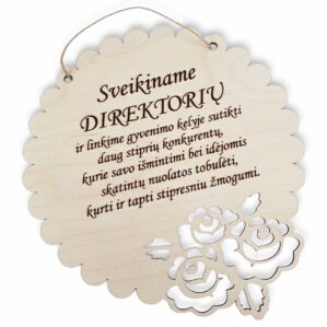 GRAVIRUOTA, PAKABINAMA LENTELĖ „SVEIKINAME DIREKTORIŲ“